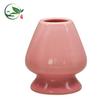 Porcelaine de couleur rouge belle Matcha Set Bambou Matcha Fouet Support / Stand